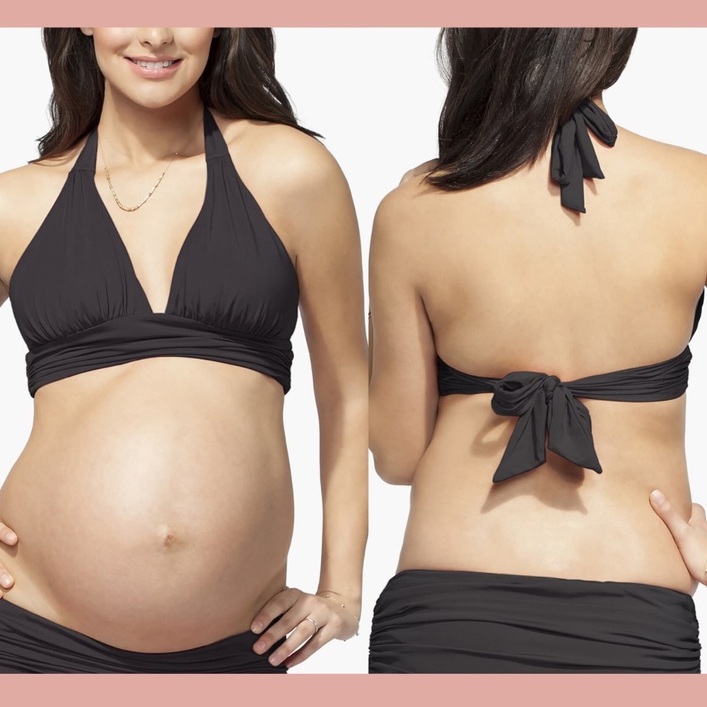 NEW Ingrid‎ & Isabel Banded Maternity Bikini Top S